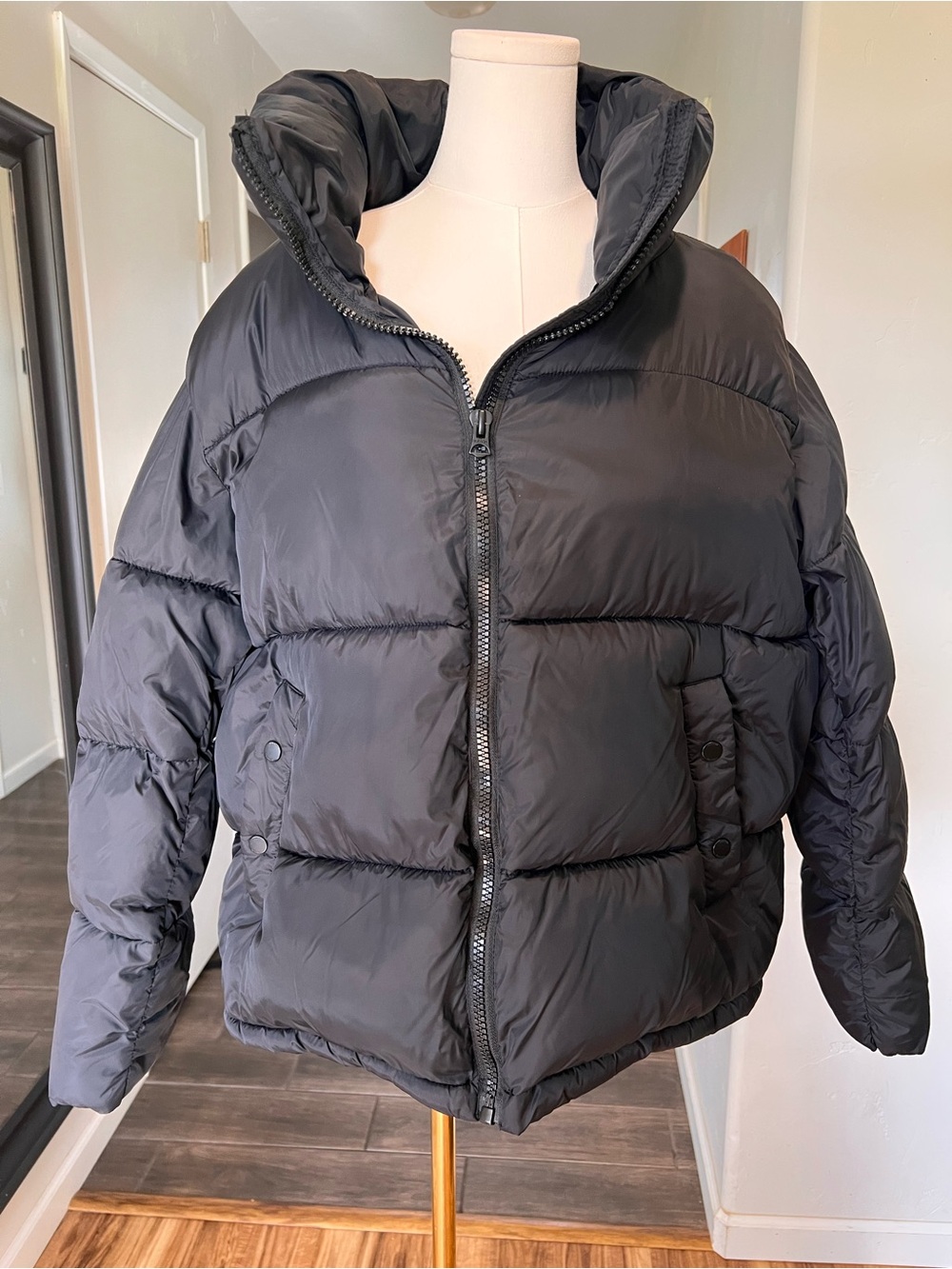 Hudson Jeans Black Quilted Puffer
